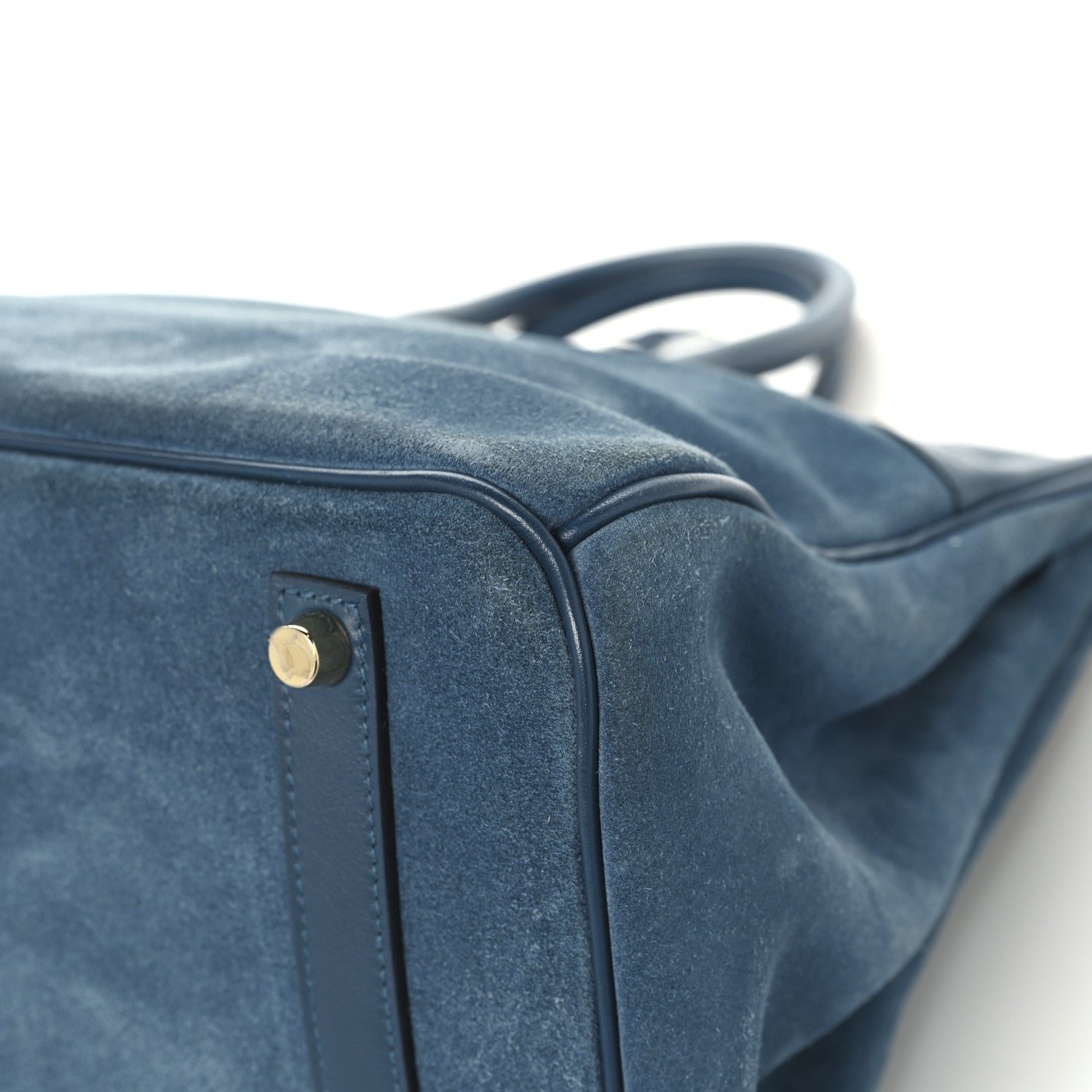 Hermes Veau Doblis Swift Grizzly Birkin 35 Bleu Thalassa 9 of 12