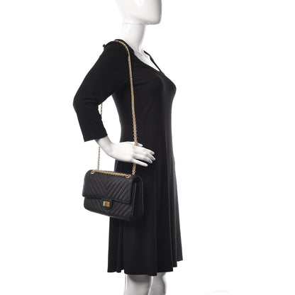 Chanel Sheepskin Chevron Quilted 2.55 Reissue 225 Flap Black 2 of 11
