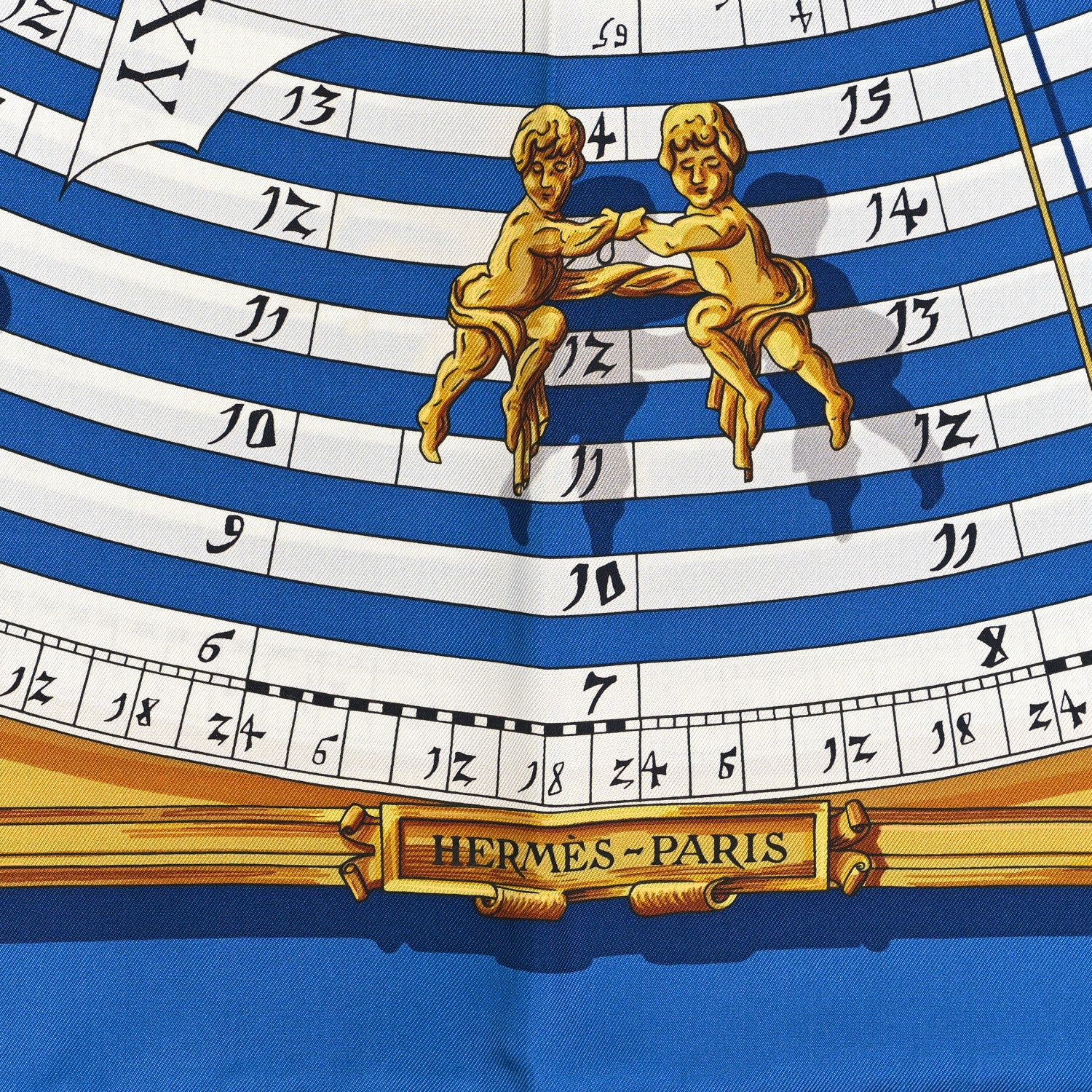 Hermes Silk Astrologie Scarf 90 Bleu Cobalt Vieil 2 of 4