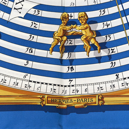Hermes Silk Astrologie Scarf 90 Bleu Cobalt Vieil 2 of 4