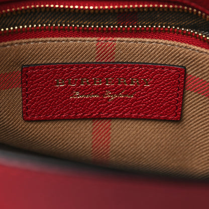 Burberry Soft Grain Calfskin Small Buckle Tote Parade Red 5 of 7
