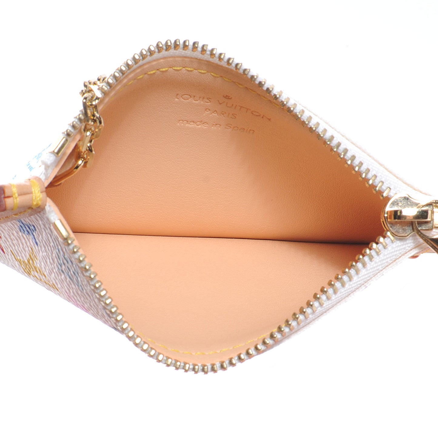 Monogram Multicolor Key Pouch White