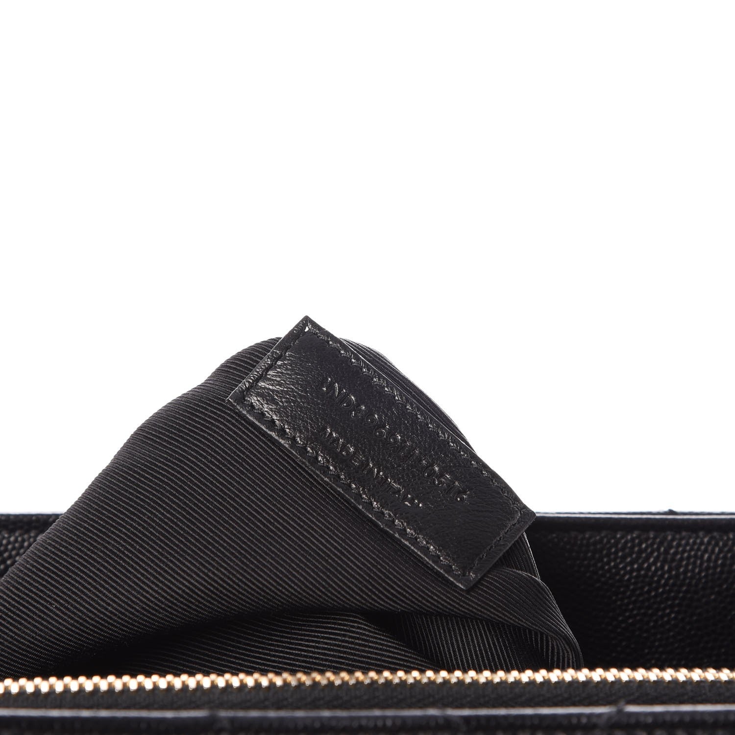Saint Laurent Grain De Poudre Matelasse Chevron Monogram Shopping Bag Black 7 of 7