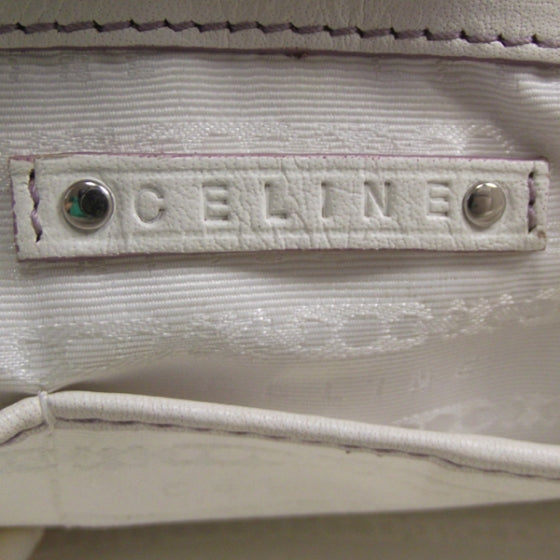 Leather Boogie Satchel White/Lavender