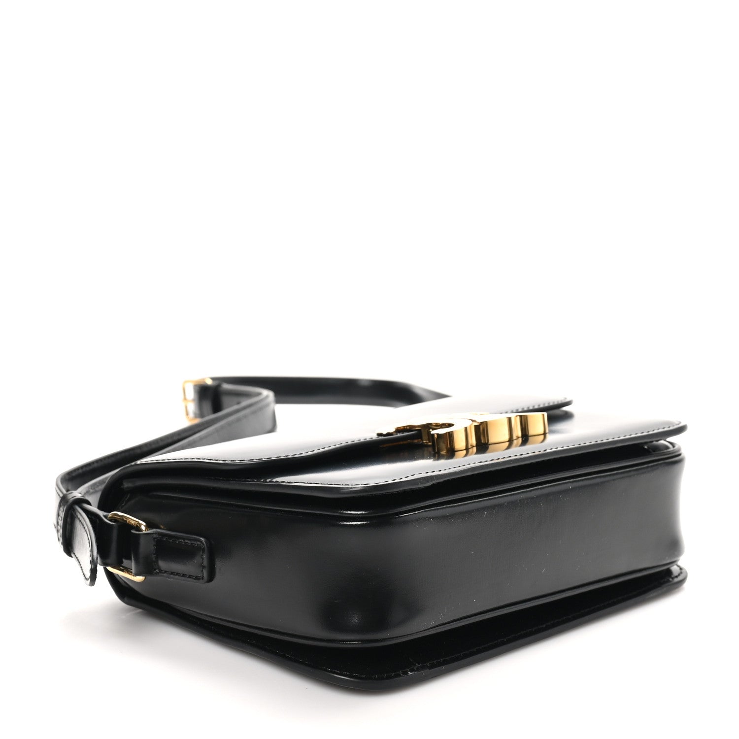 Celine Shiny Calfskin Teen Triomphe Black 4 of 10