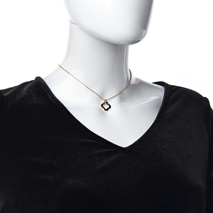 Van Cleef & Arpels 18K Rose Gold Byzantine Alhambra Pendant Necklace 2 of 6