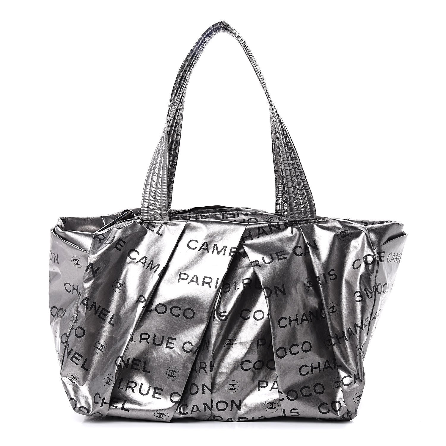 Chanel Lacquered Canvas Medium Unlimited Tote Argent Fonce 1 of 9
