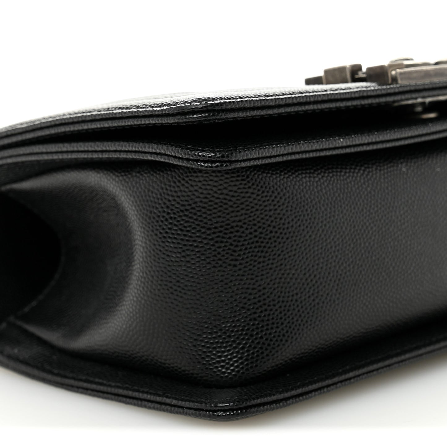 Caviar Quilted Small Boy Flap Black