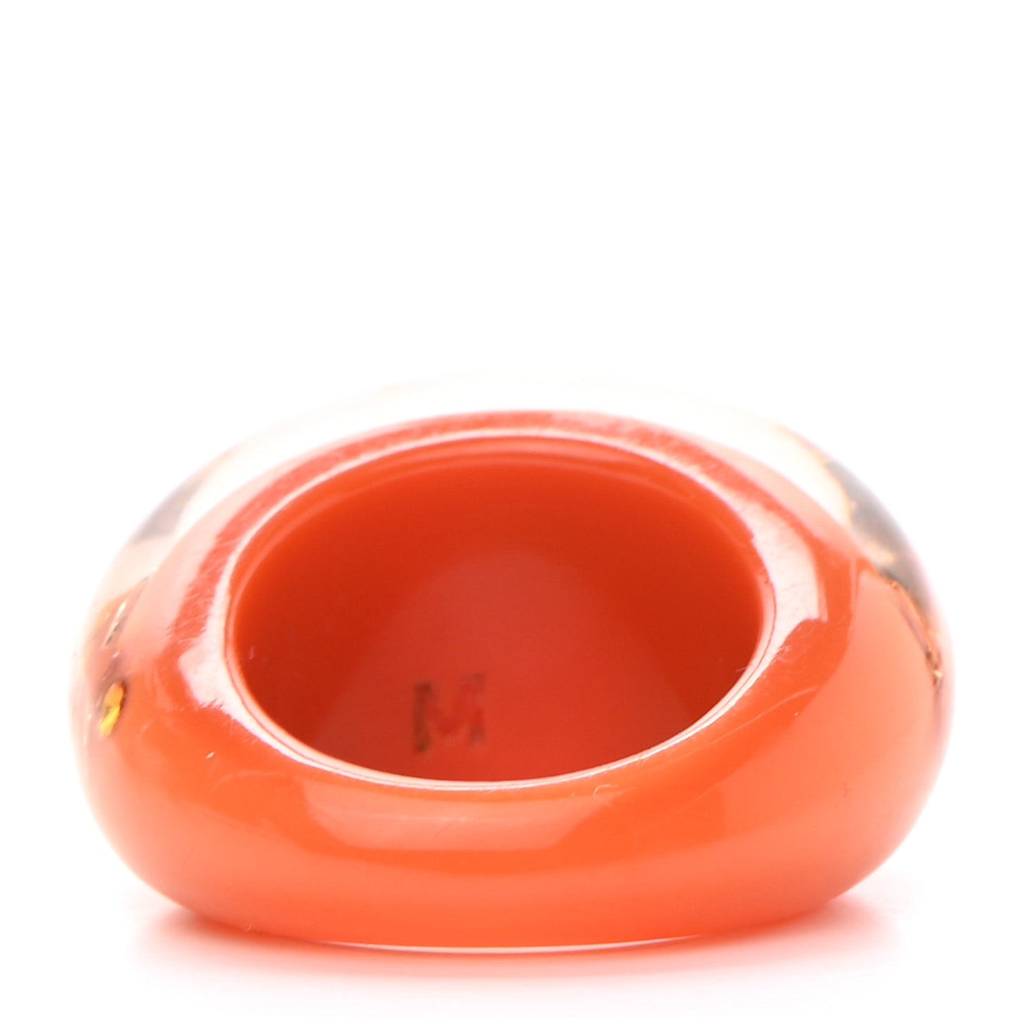 Resin Swarovski Crystal Inclusion Ring M Orange Sunset