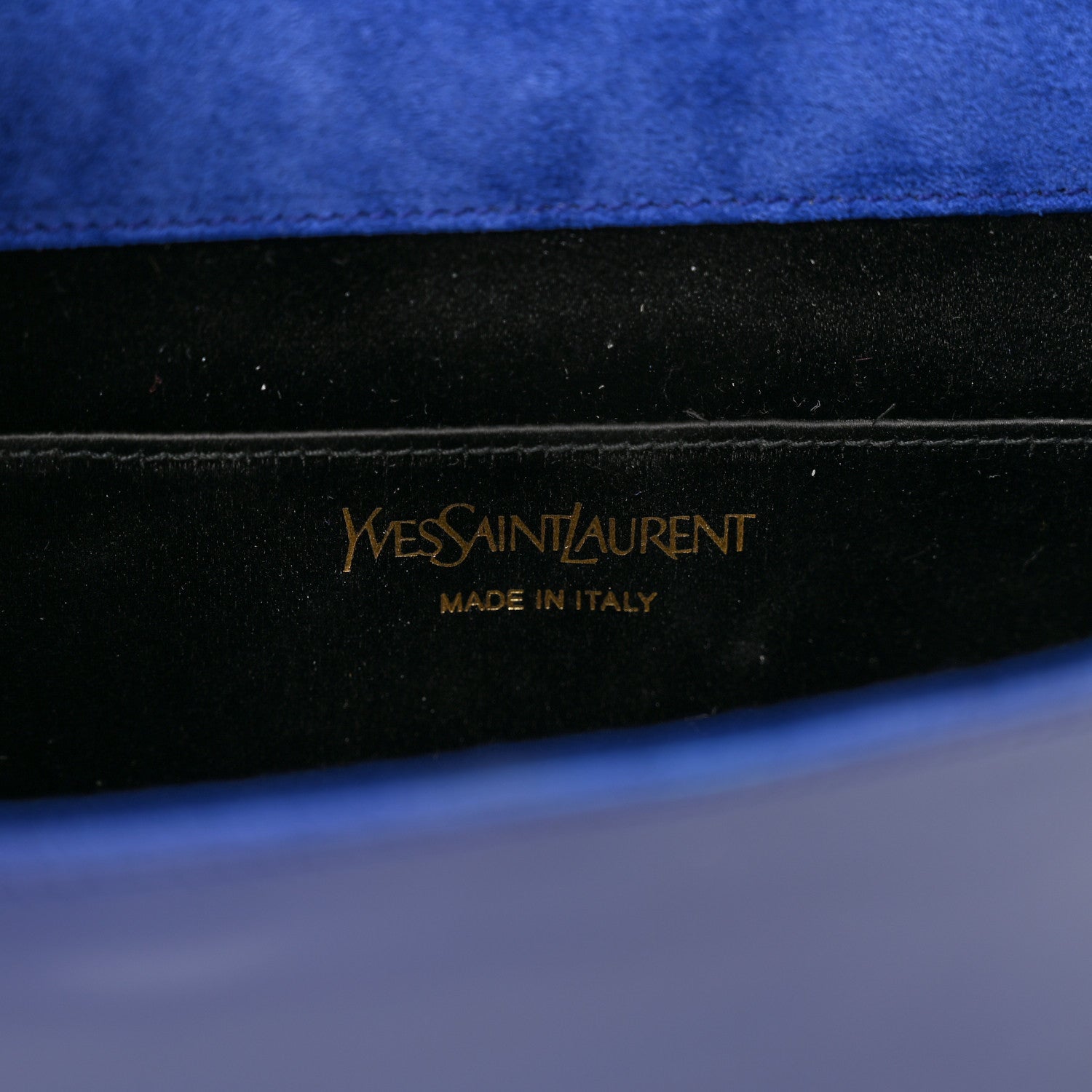 Saint Laurent Patent Calfskin Monogram Large Belle De Jour Clutch Royal Blue 6 of 8
