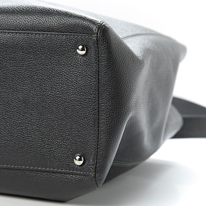 Chanel Calfskin Cerf Executive Shopper Tote Dark Grey 10 of 10