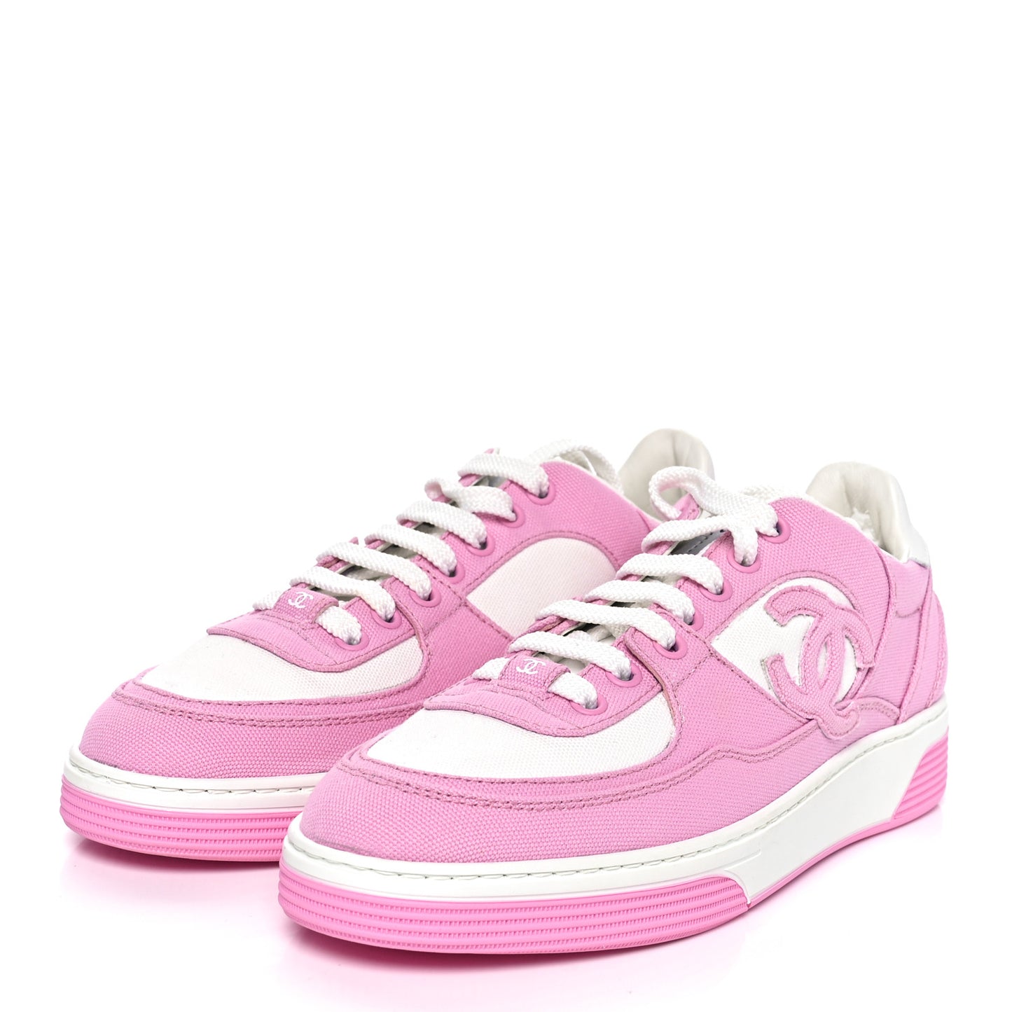 Cotton Sneakers 37 Pink White