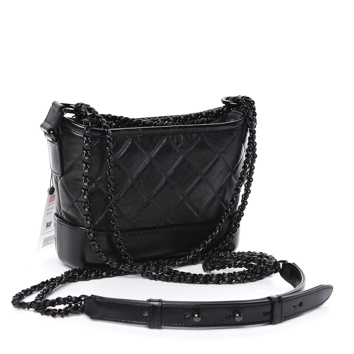 Chanel Aged Calfskin Quilted Small Gabrielle Hobo So Black 3 of 10