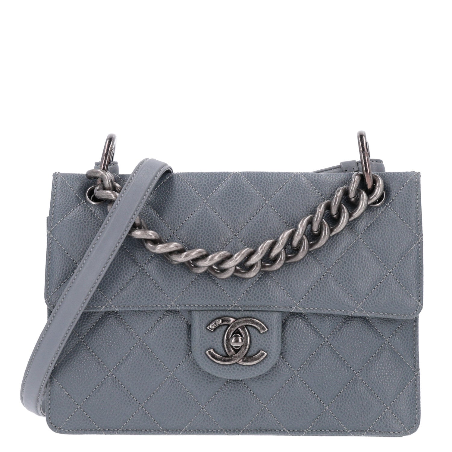Chanel Caviar Quilted Small Retro Class Flap Grey 1 of 10