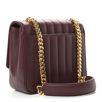 Saint Laurent Lambskin Matelasse Monogram Medium Vicky Chain Bag Dark Legion Red 3 of 9