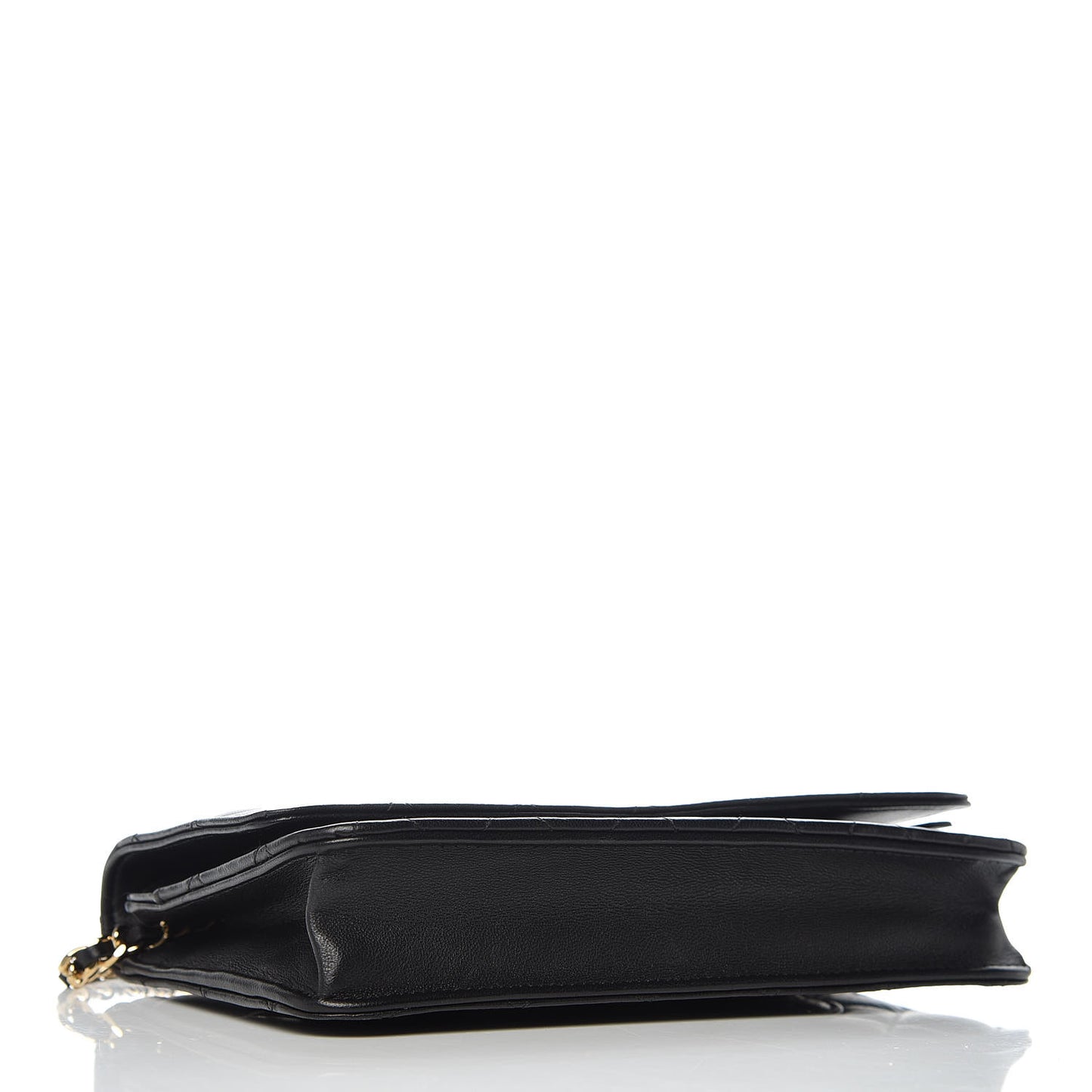 Lambskin Quilted Wallet On Chain WOC Black