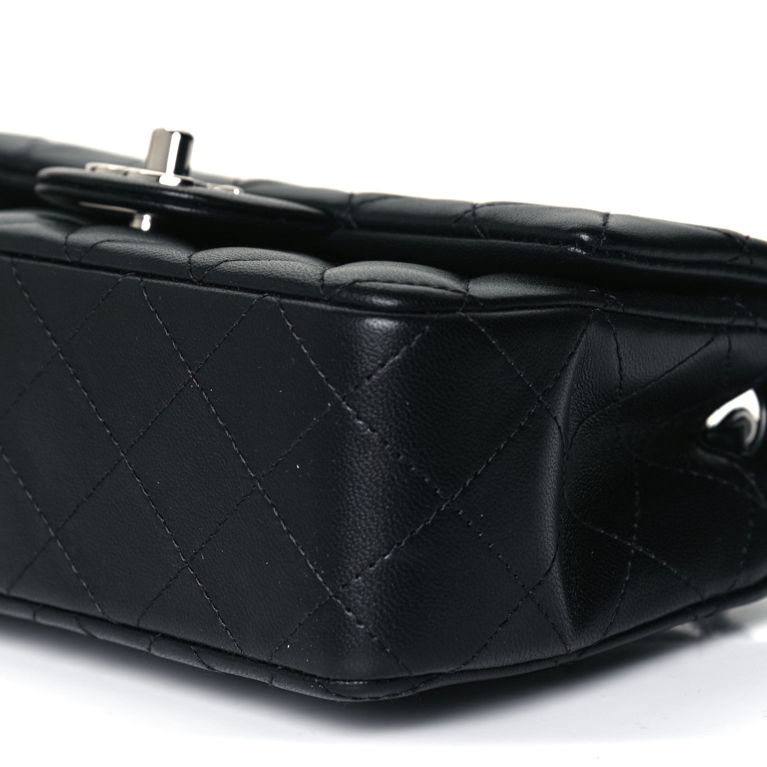 Chanel Lambskin Quilted Mini Rectangular Flap Black 10 of 11