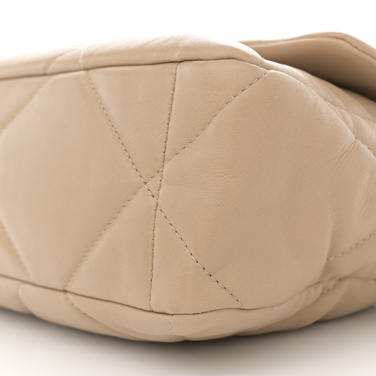 Chanel Lambskin Quilted Large Chanel 19 Flap Dark Beige 10 of 11