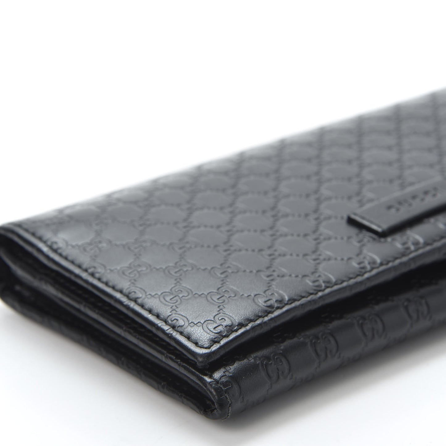 Soft Microguccissima Continental Wallet Black