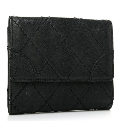 Chanel Caviar Outdoor Ligne French Wallet Black 2 of 4