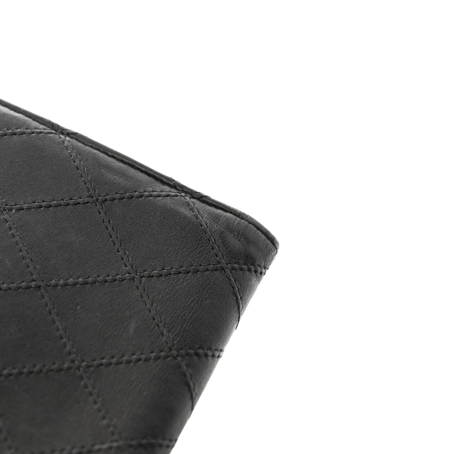 Chanel Lambskin Diamond Stitched Compact French Wallet Black 14 of 15