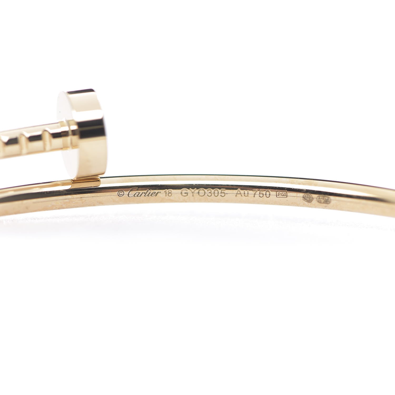 Cartier 18K Yellow Gold Small Juste Un Clou Bracelet 18 4 of 5