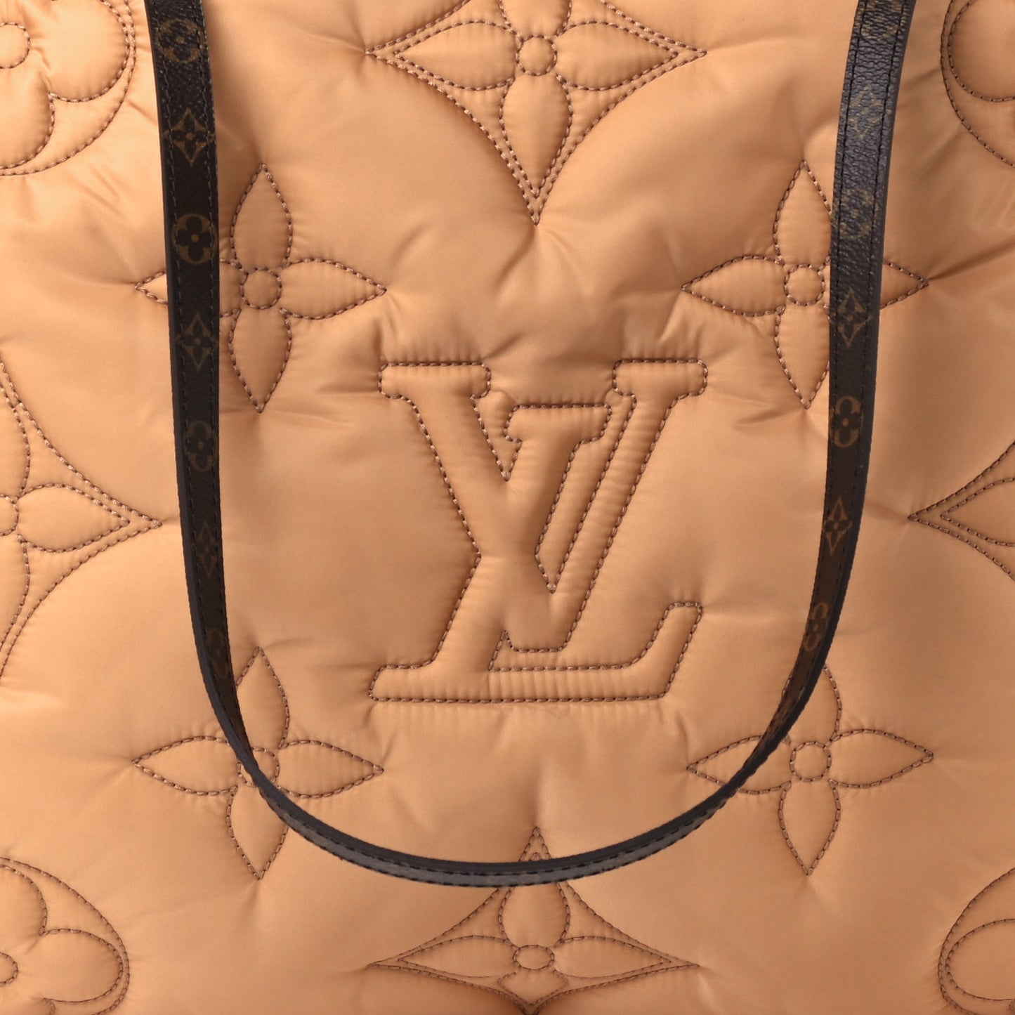 Econyl Monogram Pillow Giant Onthego GM Beige