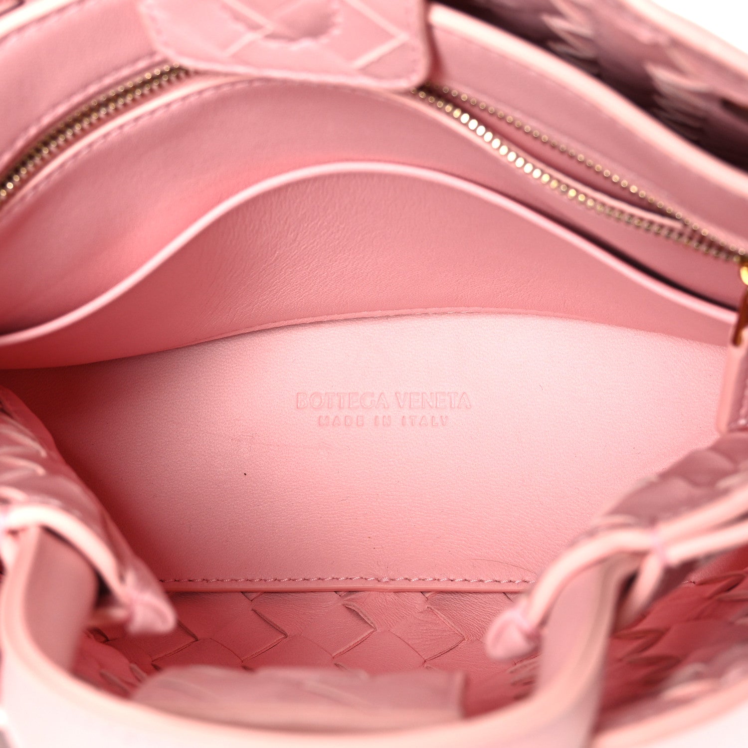 Bottega Veneta Nappa Intrecciato Small Andiamo Shoulder Bag Blush 5 of 10