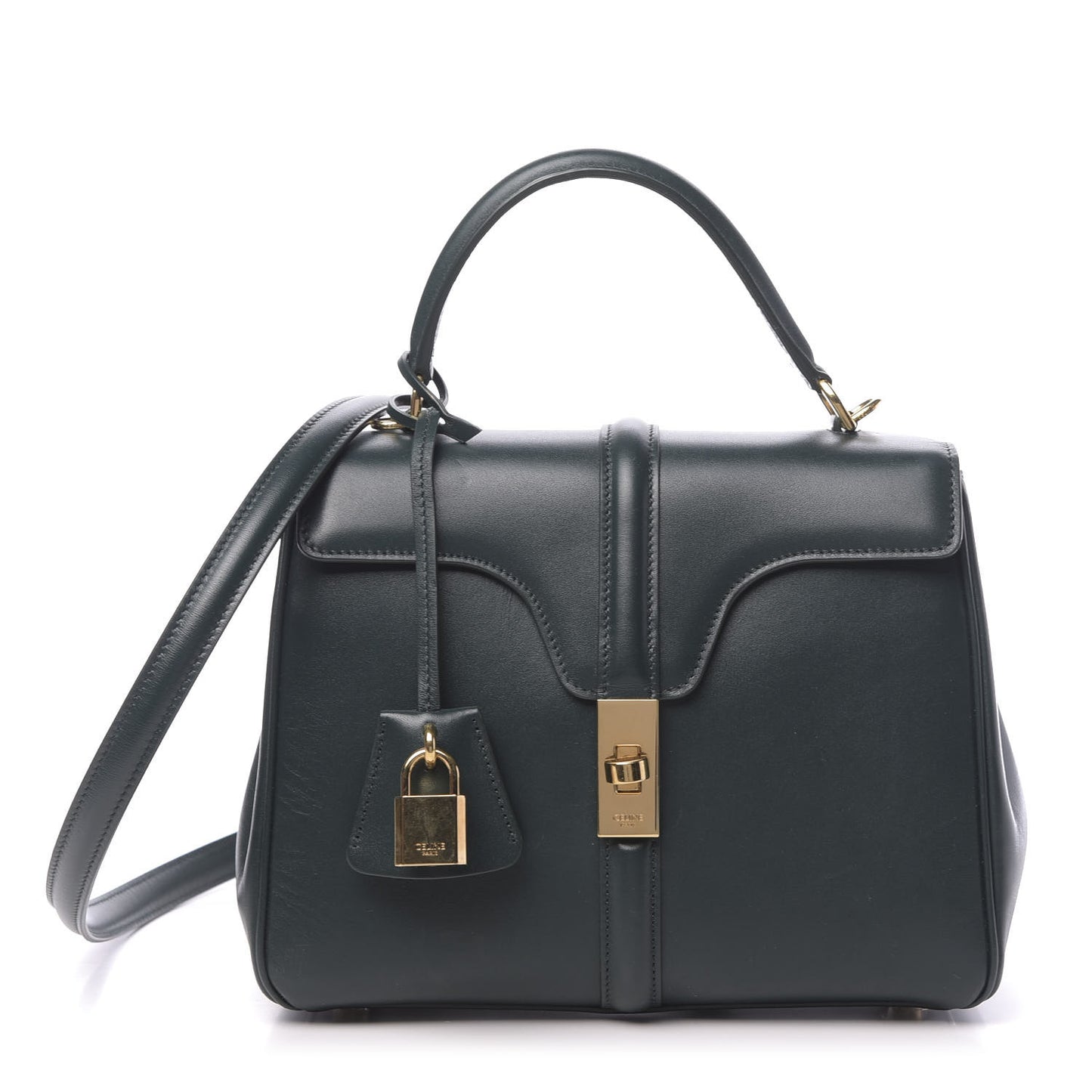 Satinated Calfskin Small 16 Top Handle Bag Amazone