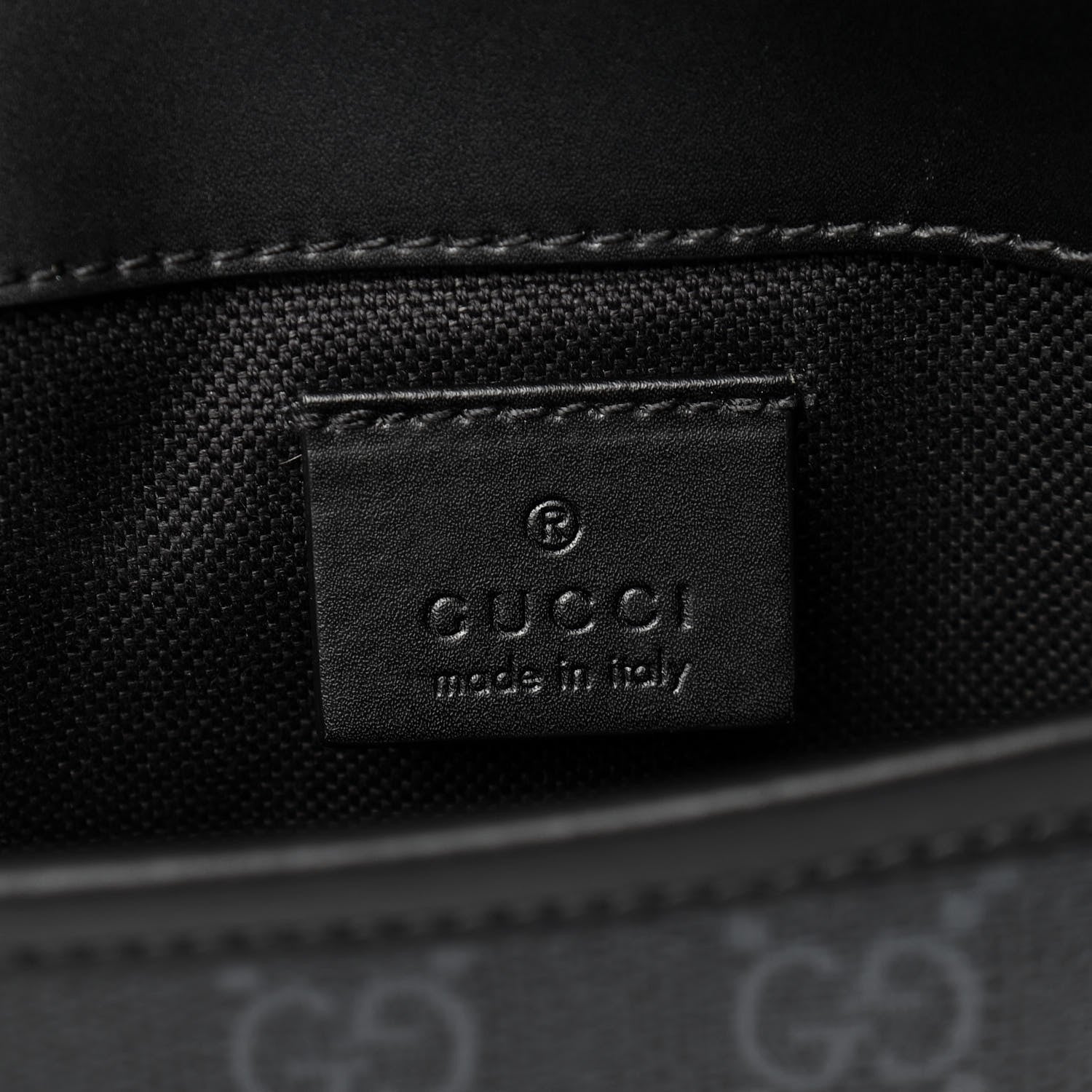 Gucci GG Supreme Monogram Web Slim Belt Bag Black Grey 8 of 11