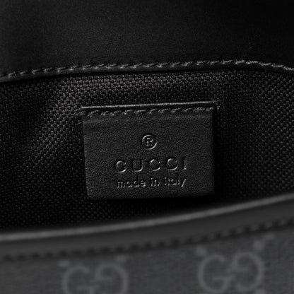 Gucci GG Supreme Monogram Web Slim Belt Bag Black Grey 8 of 11
