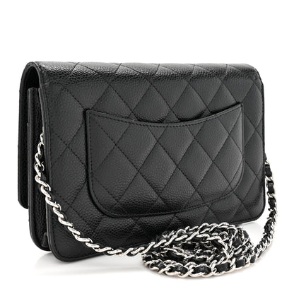 Chanel Caviar Quilted Wallet On Chain WOC Black 3 of 12
