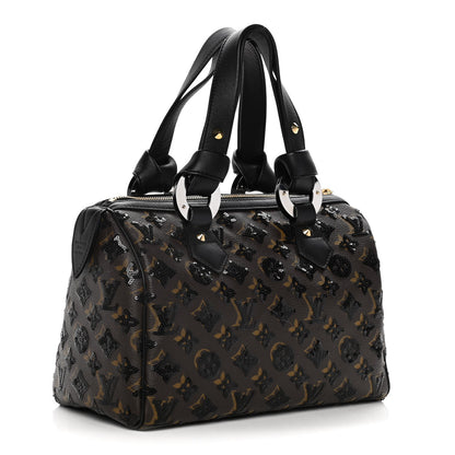 Louis Vuitton Monogram Sequins Eclipse Speedy 28 Black 3 of 11