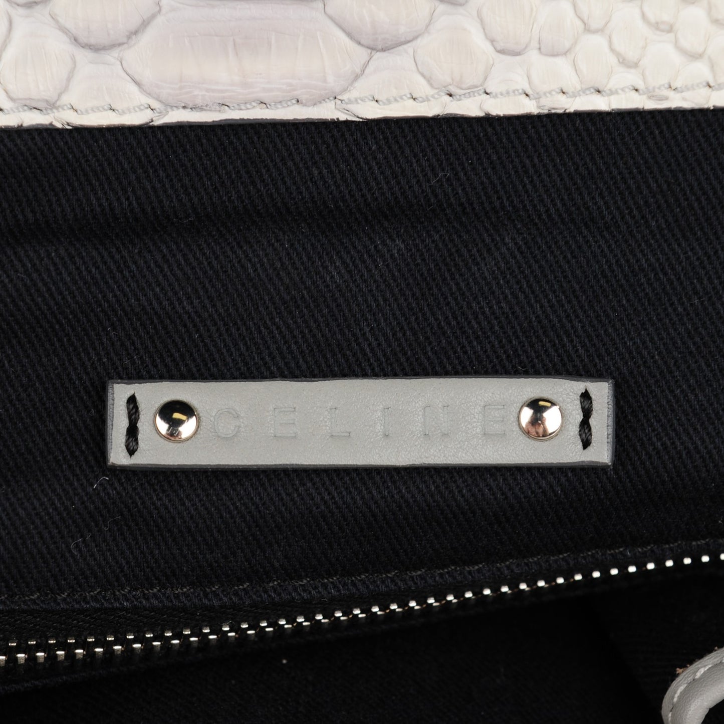 Python Frame Tote White