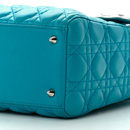 Christian Dior Lambskin Cannage Medium Lady Dior Blue 10 of 14