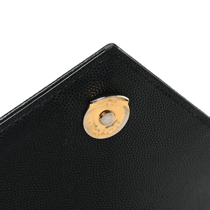 Saint Laurent Grain De Poudre Textured Mixed Matelasse Triquilt Small Monogram Satchel Black 14 of 14