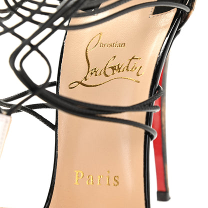 Christian Louboutin Jazz Calf Kid Patent Leopard Confusa 100 Pumps 38 White Black 7 of 11