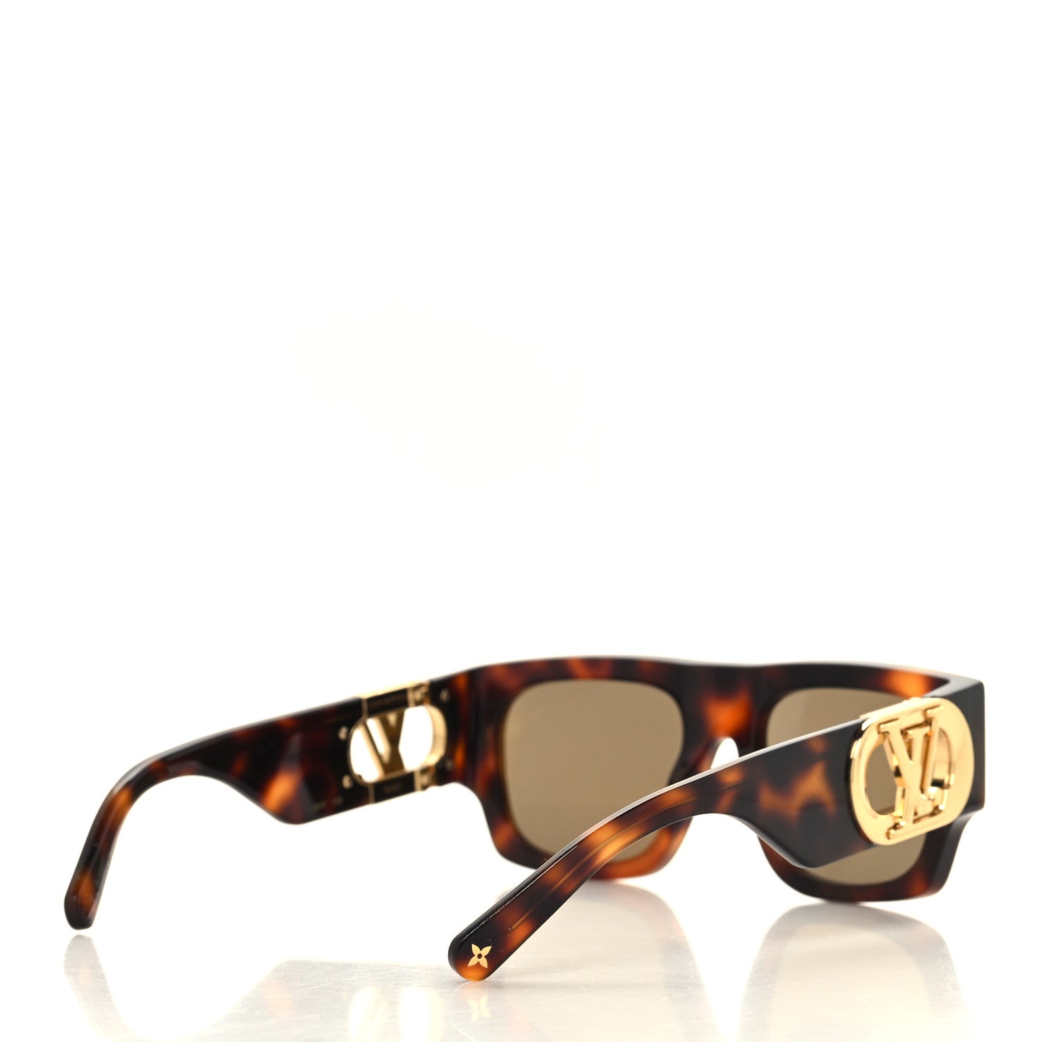 Louis Vuitton Acetate LV Link Square Sunglasses Z1479W Dark Tortoise 4 of 8