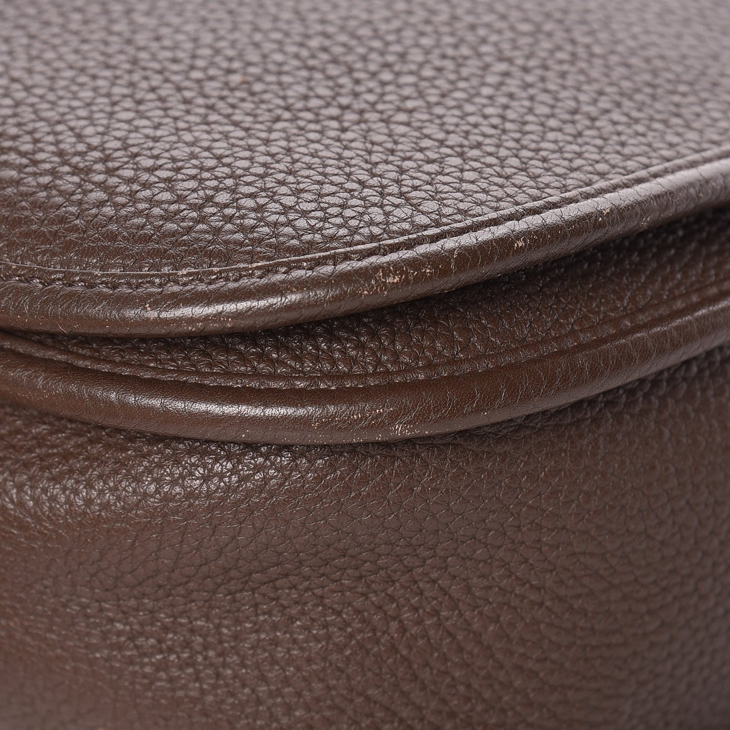 Hermes Taurillon Clemence Evelyne III GM Chocolate 10 of 11