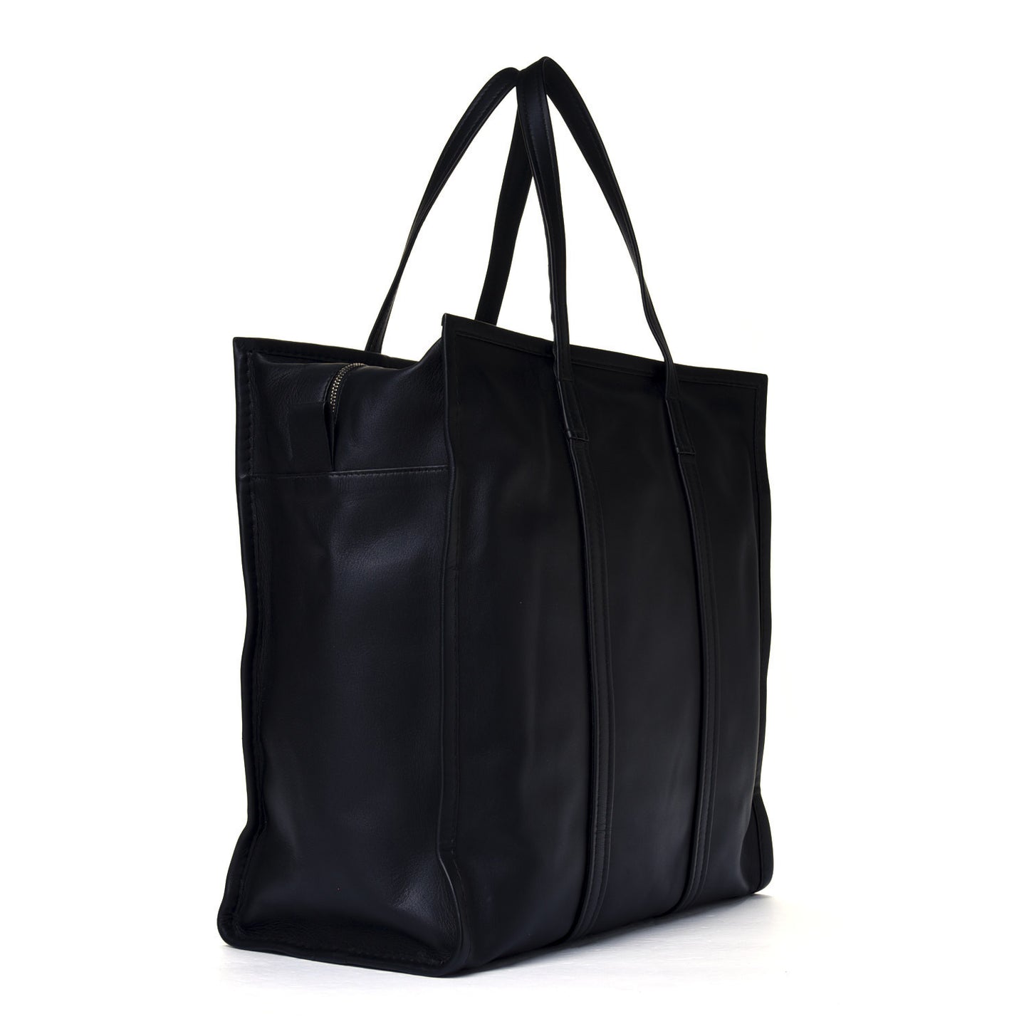 Agneau Medium Bazar Shopper Tote Black