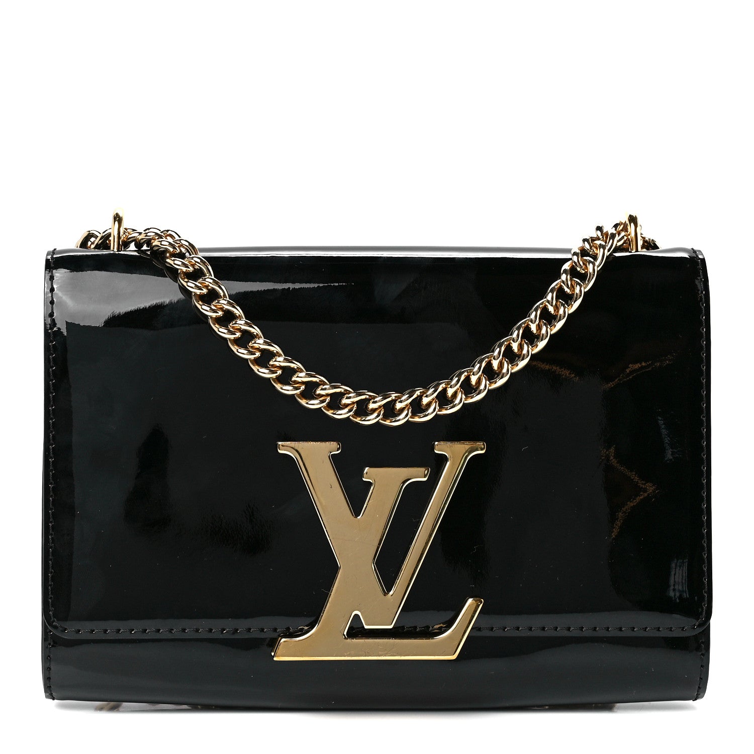Louis Vuitton Patent Chain Louise MM Black 1 of 10