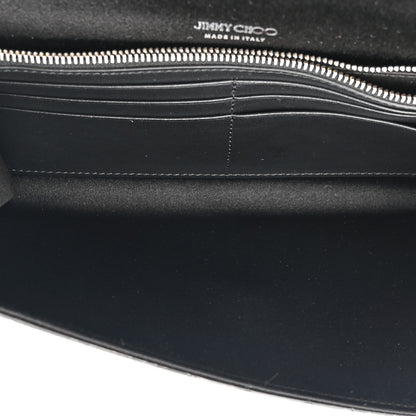 Jimmy Choo Calfskin Snakeskin Embossed Elish Chain Clutch Multicolor 5 of 9