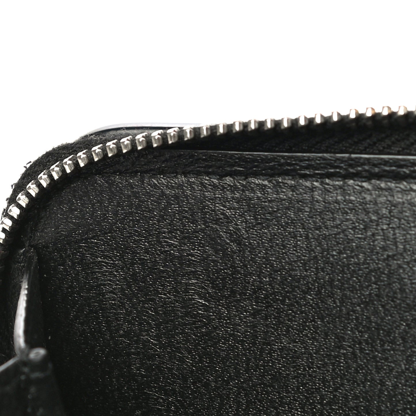 Calfskin Crocodile Embossed Monogram Compact Wallet Black