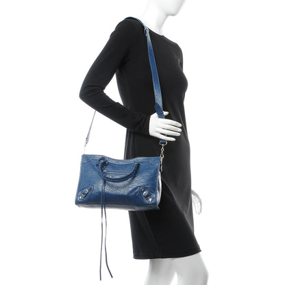 Balenciaga Agneau Classic Silver Hardware S City Bleu Profond 2 of 8