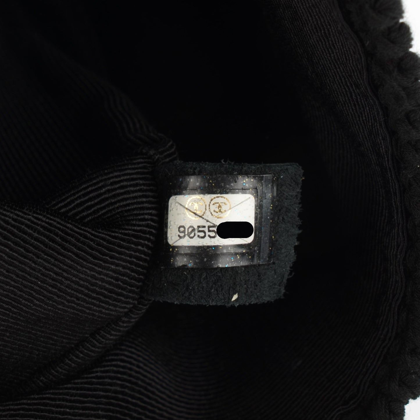 Woven Crochet Knit Medium Flap Black
