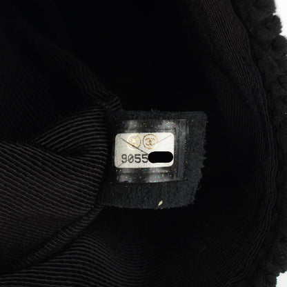 Chanel Woven Crochet Knit Medium Flap Black 7 of 7