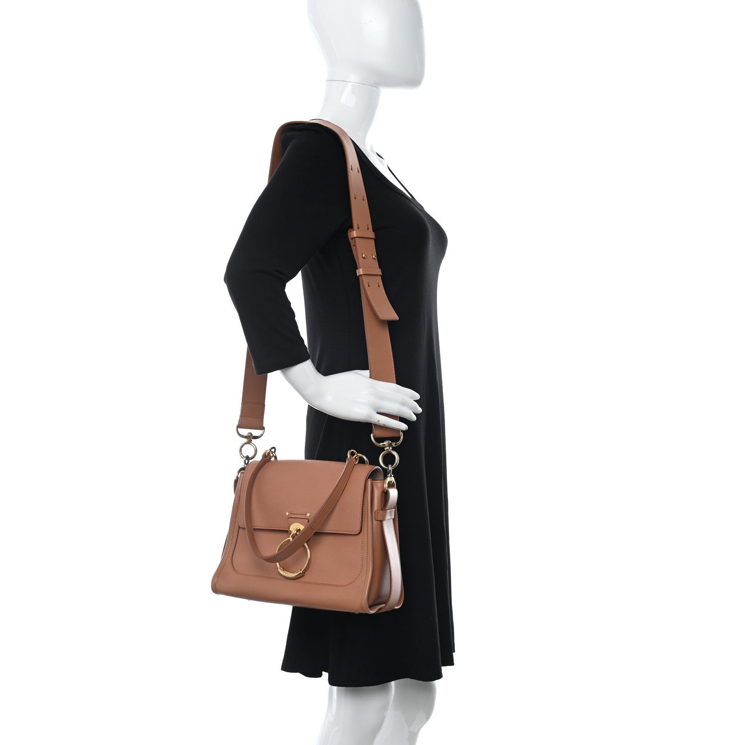 Chloe Calfskin Small Tess Day Bag Muted Brown 2 of 16