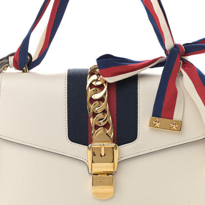Gucci Calfskin Small Sylvie Shoulder Bag Off White 8 of 20