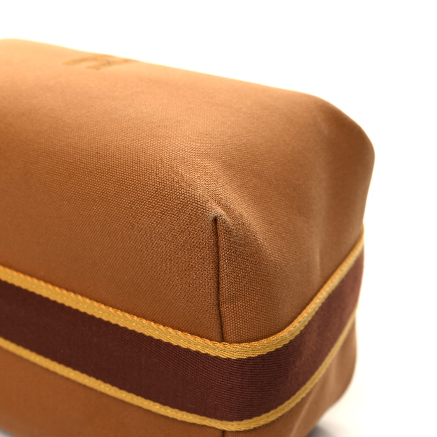 Hermes Canvas Large Bride-A-Brac Pouch Ocre 9 of 12