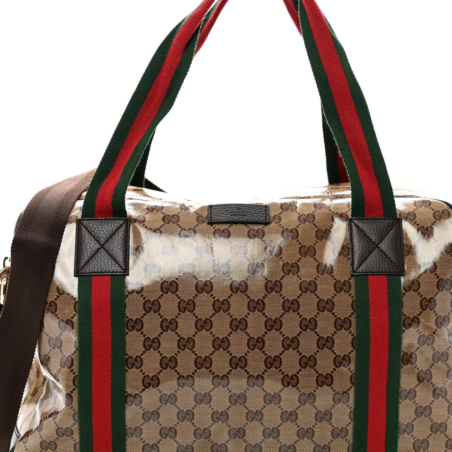 Gucci Crystal Monogram Web Large Carry On Duffle Bag Brown 7 of 13